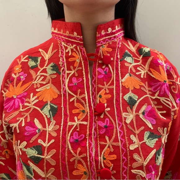 Pakistani cultural embroidered jacket - Picture 4 of 12